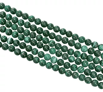 Malachit A Perlen 6mm auf Faden 40cm
