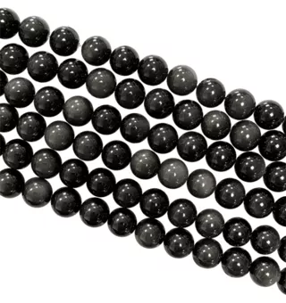Regenbogen-Obsidian Himmelsauge Rundperlen-Strang AA 6-7mm