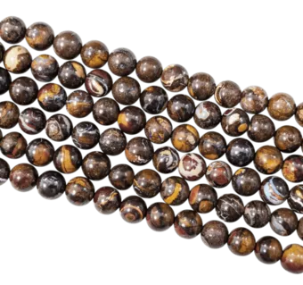 Opal Boulder AA-Perlen 6–7 mm auf 40 cm Draht