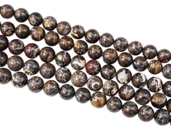 Opal Boulder AA-Perlen 8–9 mm auf 40 cm Draht