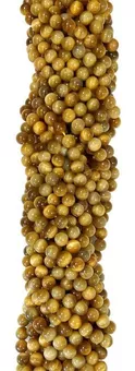 Gold-Tigerauge Rundperlen-Strang AA 6mm