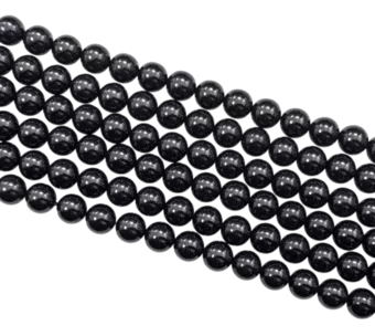 Spinell A-Perlen 6.5 mm auf 40 cm Draht