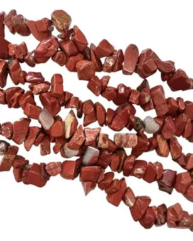 Rote Jaspis-Splitter, 5–8 mm, auf 80 cm Draht