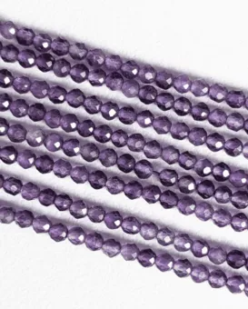 Amethyst Facettierte Perlen-Strang AA 3mm