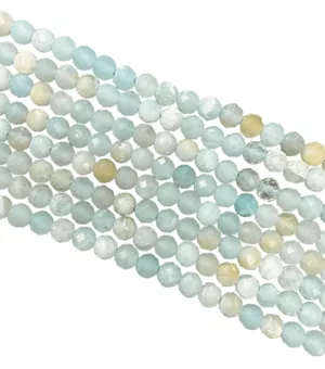 Amazonit Facettierte Perlen-Strang AA 3mm