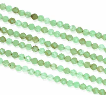 Grüner Aventurin Facettierte Perlen-Strang A 3mm