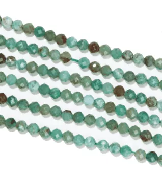 Chrysokoll Facettierte Perlen-Strang A 3mm
