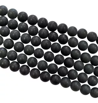 Strang mit Matten Runden Onyx-Perlen A 8 mm