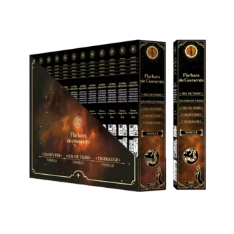 Parfum de Gemmes Smudge-Stick-Räucherstäbchen Vanille & Tigerauge 20g