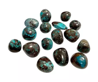 Kongo Chrysokoll AA Trommelsteine 2-3cm 250g
