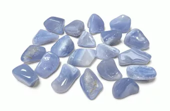 Blauer Chalcedon Malawi AA Trommelsteine 2-3 cm 250g