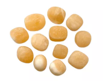 Matte Orange Calcit A Trommelsteine 250g