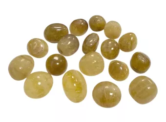 Gelbe Fluorit-AB-Trommelsteine, 250 g