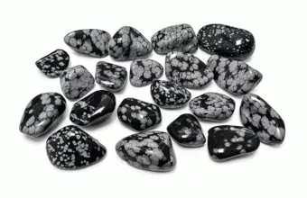 Schneeflockenobsidian A Trommelsteine 2-3cm 250g