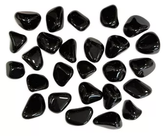 Schwarzer Obsidian A Trommelsteine 2-3 cm 250 g