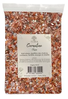 Natürliche orange Karneol-Chips A 1-3mm 500g