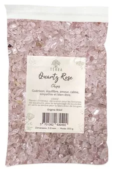 Natürliche Rosenquarz-Chips A 3-5mm 500g