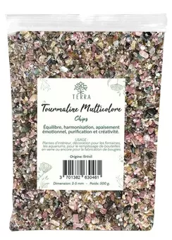 Turmalin mehrfarbig AA-Natursteinsplitter 1–4 mm 500 g