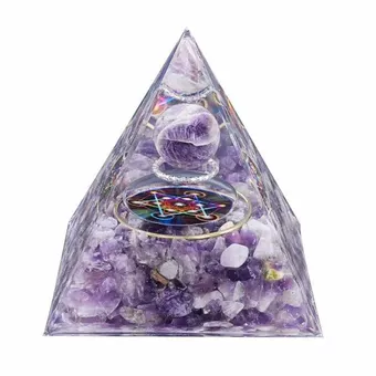 Orgonitpyramide Amethyst Metatron 8 cm