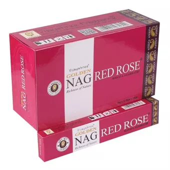 Räucherstäbchen Vijayshree Golden Nag Rote Rose 15g