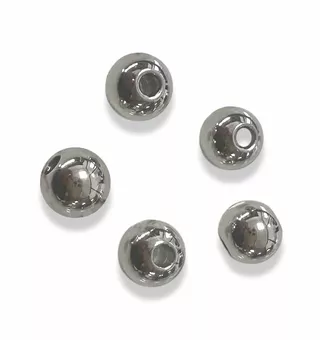 Silberfarbene Edelstahl Kugel-Zwischenperlen 4 mm 100er-Pack