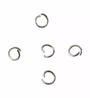 Offene Biegeringe für silbernen Edelstahlschmuck 5 mm 100 Stück