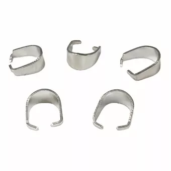 Silberne Clipverschlüsse aus Edelstahl 10 mm 100 Stück