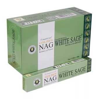 Räucherstäbchen Vijayshree Golden Nag Weißer Salbei 15g