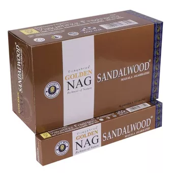 Räucherstäbchen Vijayshree Golden Nag Sandelholz 15g