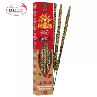 Herbio Drachenblut Ecocert Smudge Räucherstäbchen 20g
