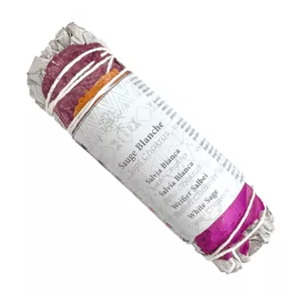 Weisser kalifornischer Salbei & Rosa 7 Chakras smudge 25-30g 10cm