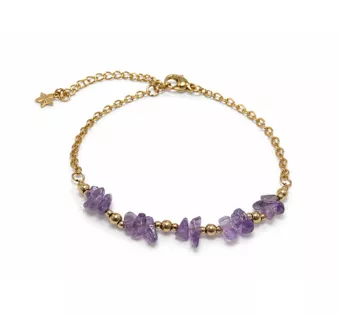 Energiearmband aus Amethyst A+ – Steinfragmente
