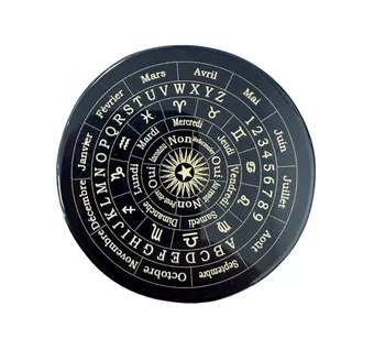 Weissagungstafel aus schwarzem Onyx 8 cm