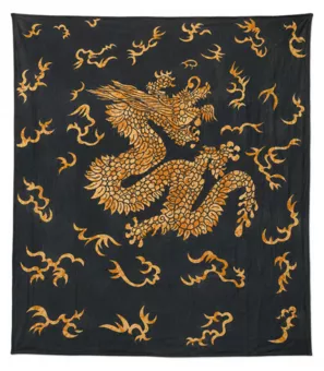 Goldener Drachen-Wandteppich