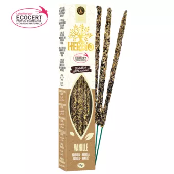 Herbio Vanille Ecocert Smudge Räucherstäbchen 20g