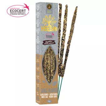 Herbio Weißer Salbei Ecocert Smudge Räucherstäbchen 20g