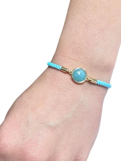 Weihrauch bei Facettiertes rundes Amazonit-Messingseilarmband 12 mm|de