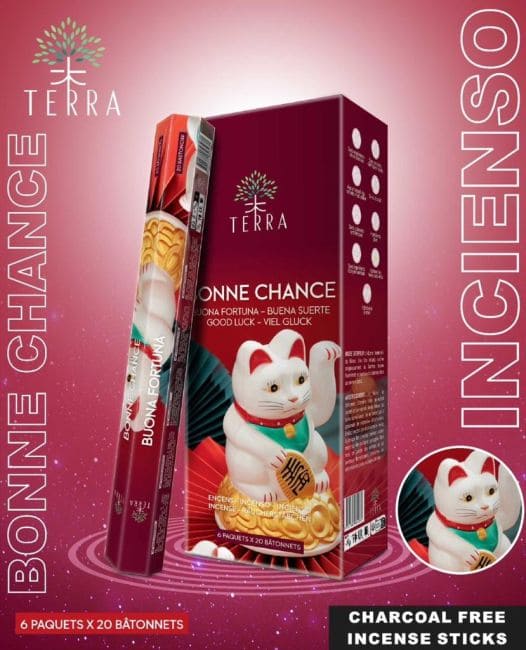 Terra Bonne Chance Hexa-Räucherstäbchen ohne Holzkohle