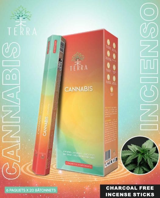 Terra Cannabis Hexa Räucherstäbchen ohne Holzkohle