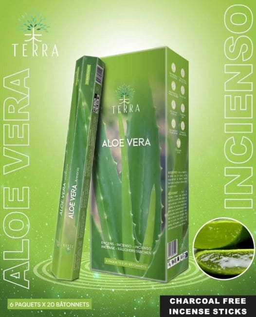 Terra Aloe Vera Hexa Räucherstäbchen ohne Holzkohle 30grs