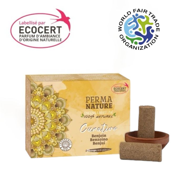Weihrauch bei Dhoop Perma Nature Curativo Benzoin Ökozertifikat-Label