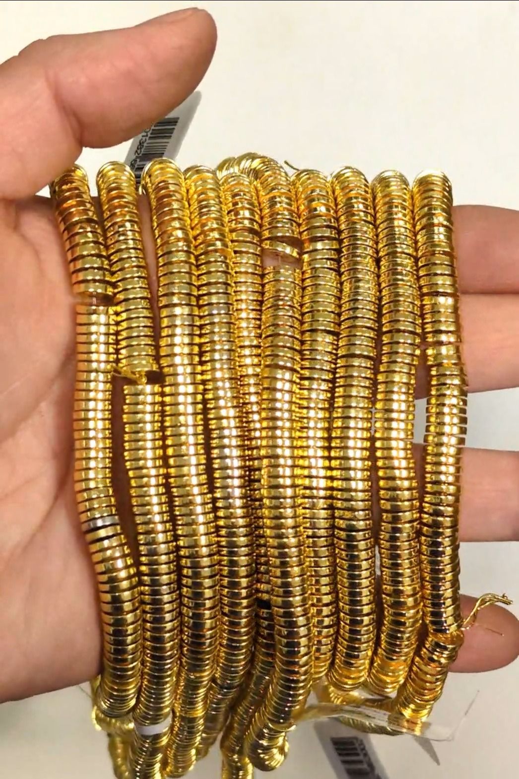Goldene Hämatit-Zwischenperlen – 6 × 1 mm