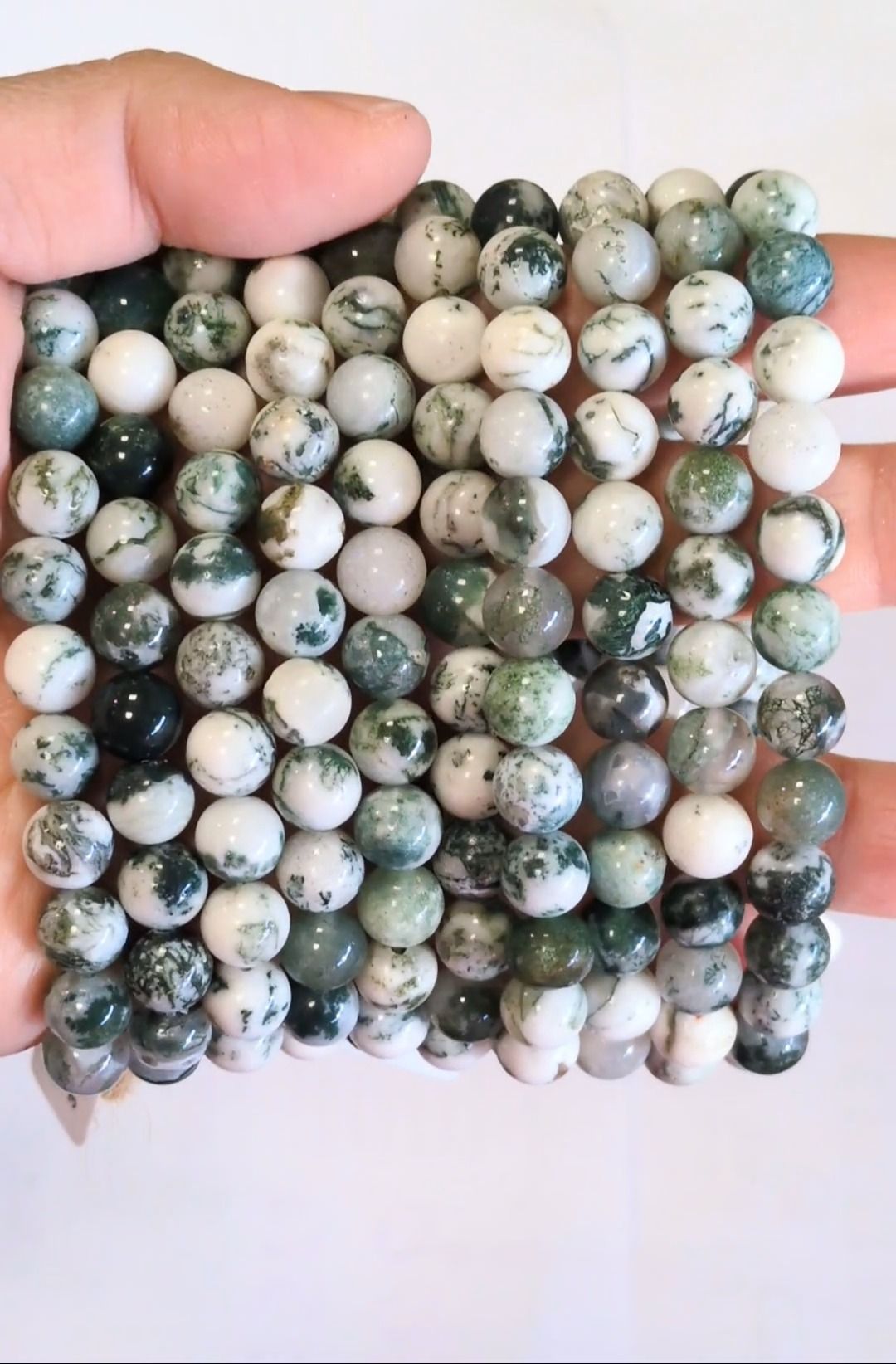 Baumachat Qualität A Armband 8mm Perlen