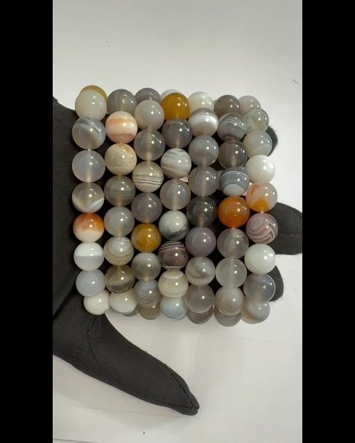Botswana-Achat-Armband A 10-mm-Perlen