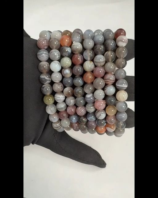 Armband Agat Botswana AA Perlen 8mm