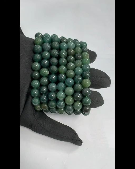 Moosachat-Armband A 8 mm Perlen