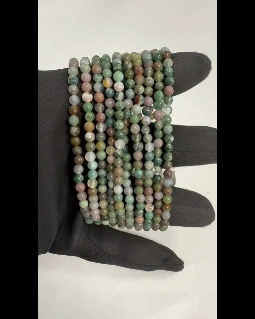 Indische Achat-Armbandperlen 4 mm