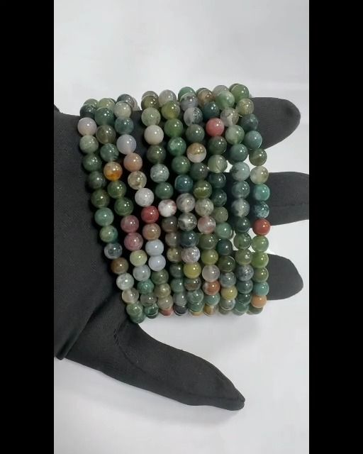 Armband Achat India Perlen 6mm