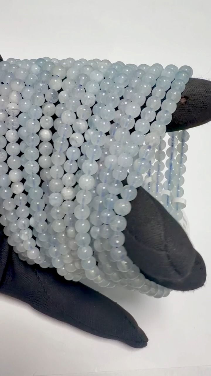Aquamarin-Armband A 4-5mm Perlen