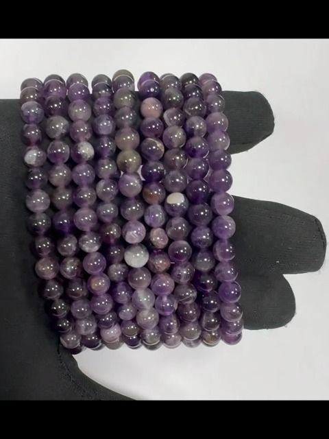 Amethyst-Armband A 6–7 mm großen Perlen